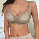 DAZY Bralette De Encaje Y Color Solido Con Borde Festoneado