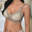 DAZY Bralette De Encaje Y Color Solido Con Borde Festoneado