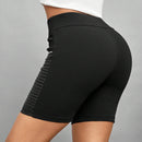 Lady Pantalones Cortos De Cintura Alta De Mujer Con Detalles De Cremallera Y Corte Ajustado Al Cuerpo