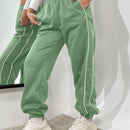 Essnce Pantalones Con Dobladillo Enrollado Y Bloques De Color Con Cintura Elastica Para Mujer