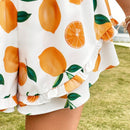 WYWH Shorts Con Dobladillo De Volantes Para Mujer Con Estampado De Frutas