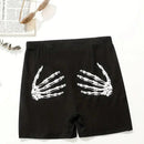 Slayr Shorts Ajustados Con Estampado De Calavera Y Palmeras Para Mujer