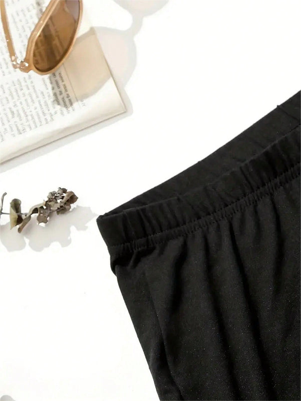 Slayr Shorts Ajustados Con Estampado De Calavera Y Palmeras Para Mujer