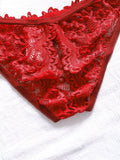 3 Piezas Ropa Interior De Encaje Sexy Para Mujeres