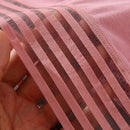 Conjunto De 3 Piezas De Sexy Culottes Para Damas Con Rayas Transparentes, Cintura Alta, Con Cinturon Y Detalle De Encaje Triangular.