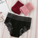 Conjunto De 3 Piezas De Sexy Culottes Para Damas Con Rayas Transparentes, Cintura Alta, Con Cinturon Y Detalle De Encaje Triangular.