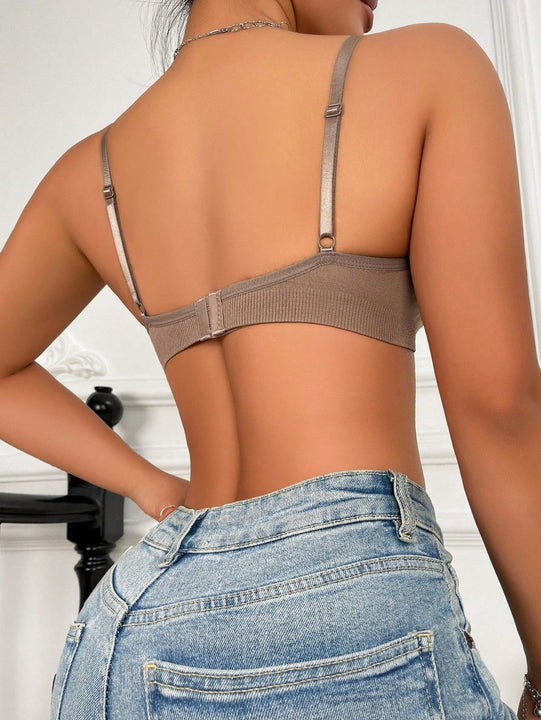 5 piezas/set sujetadores casuales sin costuras de mujer de punto de canale solido