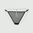 ROMWE Goth Bragas Tipo Tanga Con Detalle De Cadena Y Mariposa Estilo Gotico Para Mujer