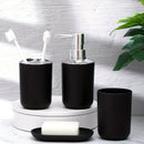 4 Piezas, Porta Cepillos De Dientes, Jabonera, Dispensador De Loción, Botella De Bomba, Vaso Para Enjuague Bucal, Accesorios De Baño, Conjunto De Baño