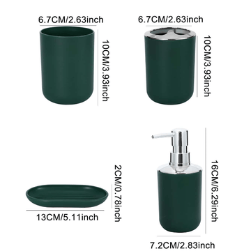 4 Piezas, Porta Cepillos De Dientes, Jabonera, Dispensador De Loción, Botella De Bomba, Vaso Para Enjuague Bucal, Accesorios De Baño, Conjunto De Baño