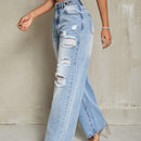 Jeans Rectos Desgastados