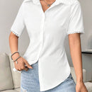 Camiseta De Manga Corta Con Nudo Y Espalda Hueca