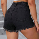 Prive Shorts De Mezclilla Con Borde Deshilachado Y Desgastado