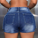 SXY Shorts Vaqueros Tipo Cargo Para Mujer