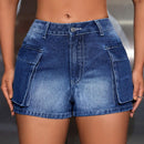 SXY Shorts Vaqueros Tipo Cargo Para Mujer
