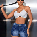 SXY Shorts Vaqueros Tipo Cargo Para Mujer