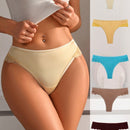 Tanga para mujer con encaje y parche decorativo de encaje