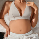 Sujetador Halter Bralette Con Espalda Descubierta En Color Solido Para Mujer Con Detalles Ahuecados
