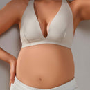 Sujetador Halter Bralette Con Espalda Descubierta En Color Solido Para Mujer Con Detalles Ahuecados