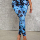 SXY Pantalones De Punto Con Estampado Tie-dye Para Mujer