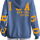 Ezwear sudadera con capucha informal para mujer con estampado de letras, para otono/invierno