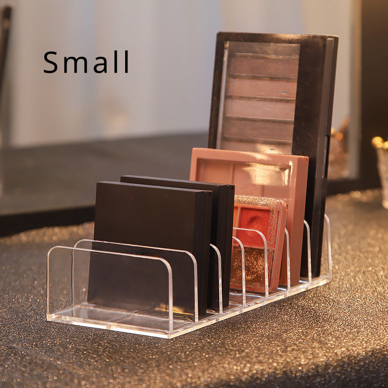 Organizador de Paletas de Sombras de Ojos de 7 Secciones - Portátil, Soporte Plástico para Maquillaje en Tocador, Baño y Viajes - Sin Montaje Necesario, Diseño Moderno y Ligero, Construcción Duradera