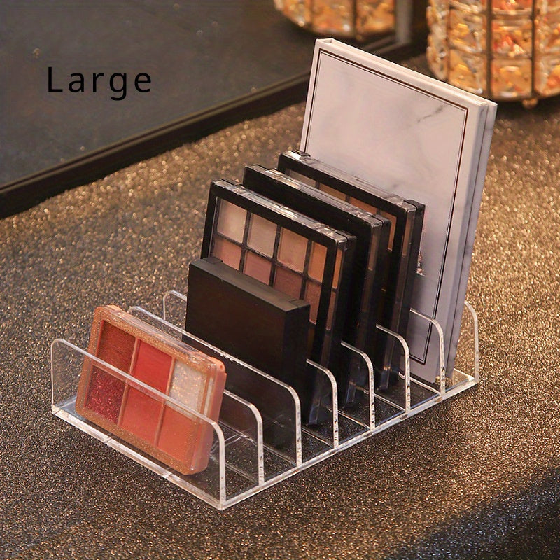Organizador de Paletas de Sombras de Ojos de 7 Secciones - Portátil, Soporte Plástico para Maquillaje en Tocador, Baño y Viajes - Sin Montaje Necesario, Diseño Moderno y Ligero, Construcción Duradera