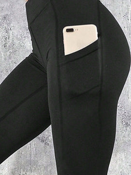Leggings De Entrenamiento De Yoga Y Fitness Con Cintura Alta Para Mujer Con Bolsillos Laterales, Que Levanta Los Gluteos Y Controla El Abdomen