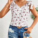 Frenchy Blusa Para Mujer Con Nudo En El Hombro Y Estampado Floral