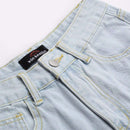 Pantalones Cortos De Mezclilla Rotos Estampados