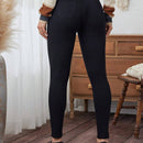 LUNE Pantalones largos para mujer de diseno simple y color puro