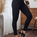 LUNE Pantalones largos para mujer de diseno simple y color puro