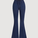 ICON Jeans Acampanados De Pierna Ancha Y Tiro Bajo Para Mujer