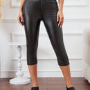 LUNE Pantalones capri para mujeres con cordones de encaje en detalle de ojales