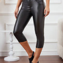 LUNE Pantalones capri para mujeres con cordones de encaje en detalle de ojales