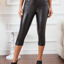 LUNE Pantalones capri para mujeres con cordones de encaje en detalle de ojales