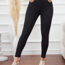 LUNE Pantalones casuales y sencillos para mujer de unicolor y ajustados con cierre de boton, para la primavera y el verano