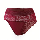 Panties De Encaje Triangulo Fantasia-elegante Para Mujer, 3 Piezas/paquete