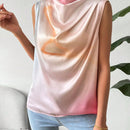 Essnce Blusa Sin Mangas Con Diseno De Tenido Anudado Y Cuello De Cowl Para Mujer