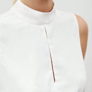 BIZwear Blusa De Mujer Sin Mangas Con Cuello Alto
