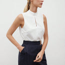 BIZwear Blusa De Mujer Sin Mangas Con Cuello Alto