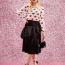 Marilyn Monroe X  1 Pieza Blusa Con Mangas De Linterna Sin Cuello Con Impresion Completa De Flores