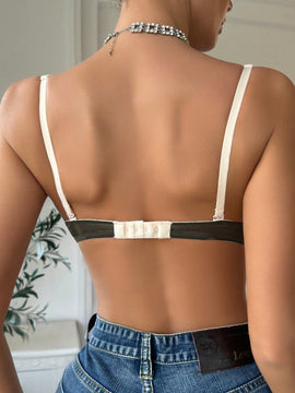 Sosten Con Parche De Encaje Para Mujeres Con Sujetador