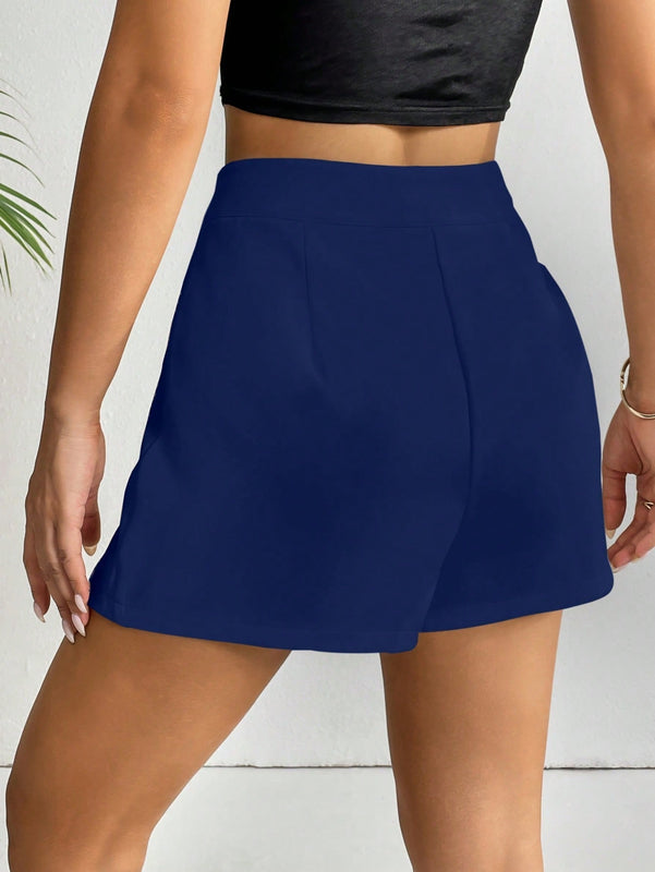 Essnce Pantalones Cortos De Cintura Alta Para Mujer Con Dobladillo Irregular