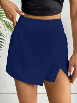 Essnce Pantalones Cortos De Cintura Alta Para Mujer Con Dobladillo Irregular