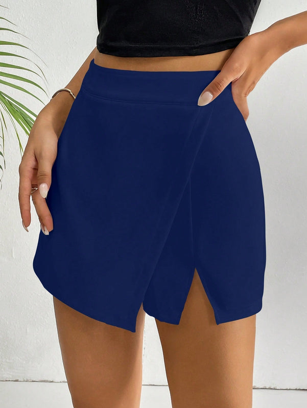 Essnce Pantalones Cortos De Cintura Alta Para Mujer Con Dobladillo Irregular