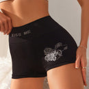 Boxer Con Estampado De Letras Y Flores Para Mujer (conjunto De 5 Piezas)