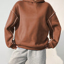 Moosta sudadera con capucha de manga larga y diseno simple para el ocio diario de las mujeres