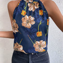 Essnce Blusa De Cuello Halter Para Mujer Con Estampado Floral
