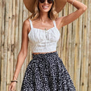 Frenchy Pantalones Cortos Estampados Con Cintura Alta Para Vacaciones De Verano